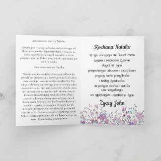 Personalized Natalia Polish name day card