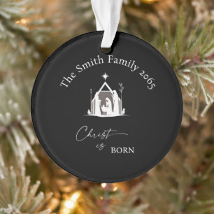 Personalized Nativity Photo Acrylic Christmas Ornament