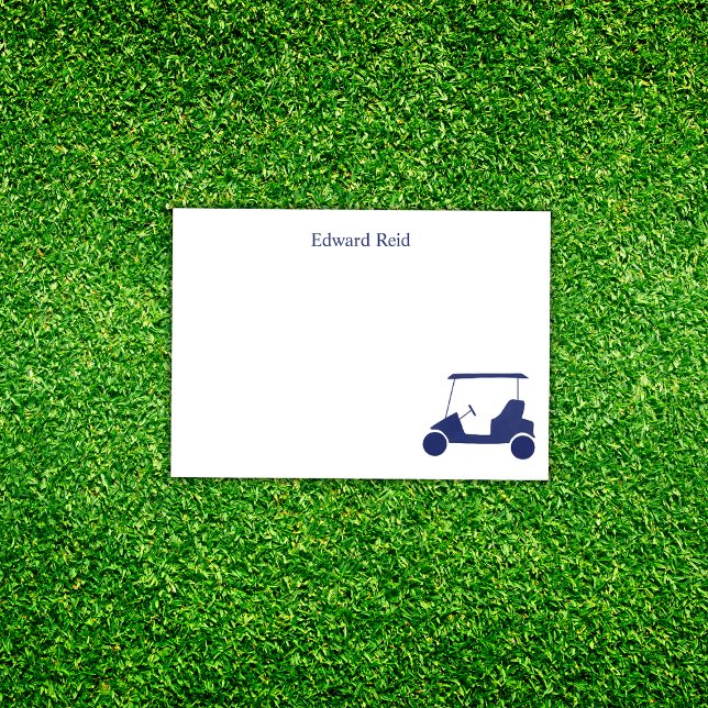 Personalized Navy Blue Golf Cart Post-it Notes (Creator Uploaded)