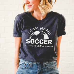 Personalized Navy Soccer Mom Tri-Blend Shirt