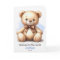Personalized New Baby Blue Teddy Bear Card 