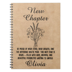 Personalized New Chapter Spiral Journal Gift