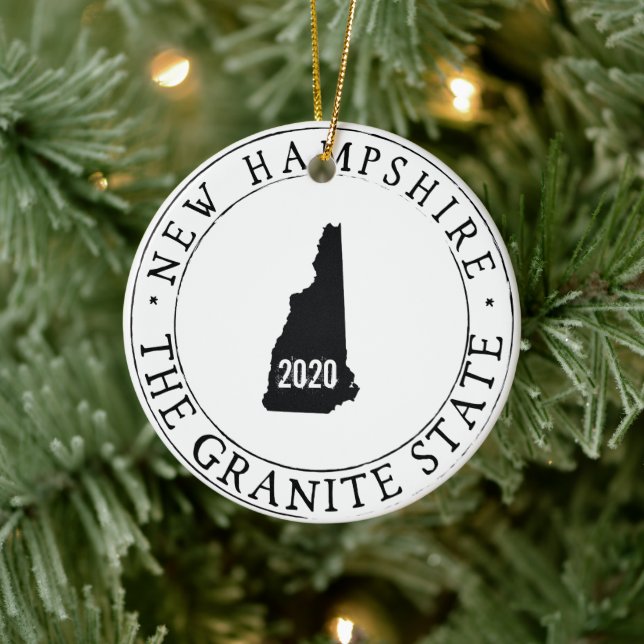 Personalized New Hampshire Ornament (Tree)