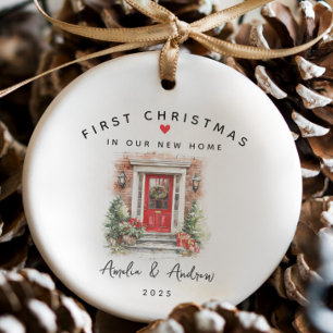 Personalized New Home Ceramic Tree Decoration