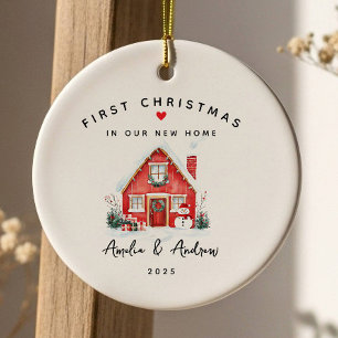 Personalized New Home Ceramic Tree Decoration