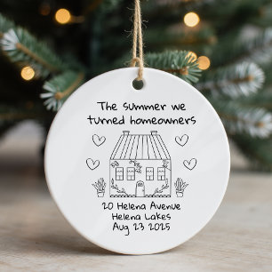 Personalized New Home Keepsake Moving House Ceramic Tree Decoration