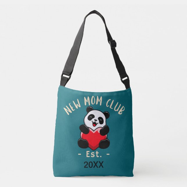 PERSONALIZED NEW MOM CLUB Est. 20XX Crossbody Bag (Front)