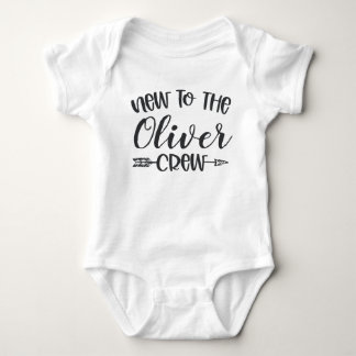 Personalized New to The Cousin Crew Baby Bodysuit