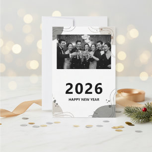 Personalized New Year Card 2026, Elegant New Year 