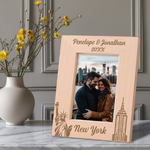 Personalized New York City Custom Name & Date Etched Frames