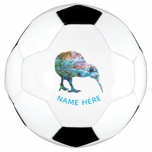 PERSONALIZED NEW ZEALAND KIWI PAUA SOCCER BALL