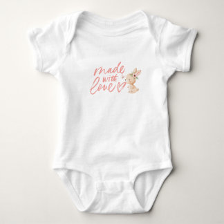 Personalized Newborn Baby Girl Bodysuit Cute Bunny