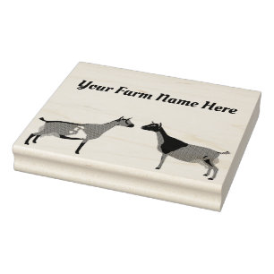 Personalized Nigerian Dwarf Dairy Goat Rubber Stamp