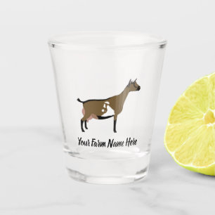 Personalized Nigerian Dwarf Dairy Goat Shot Glass