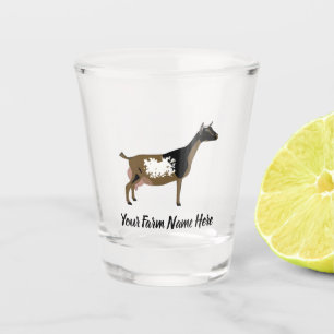 Personalized Nigerian Dwarf Dairy Goat Shot Glass