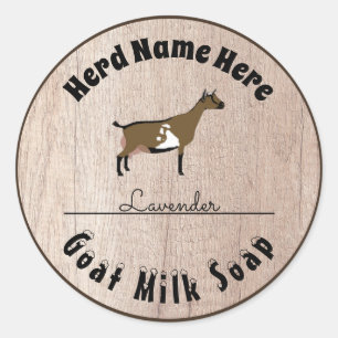 Personalized Nigerian Dwarf Goat Milk Soap Classic Round Sticker