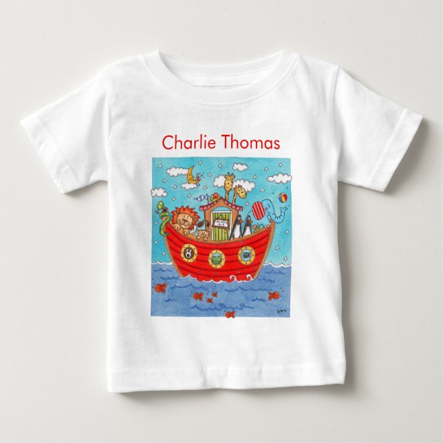 Personalized Noah's Ark  Baby T-Shirt (Front)