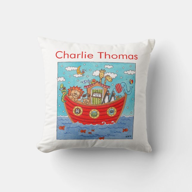 Personalized Noah's Ark  Cushion (Front)