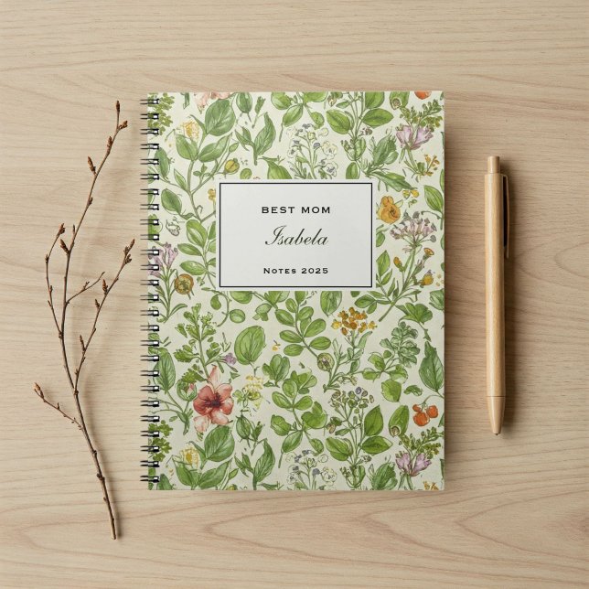 Personalized Notebook for Moms, Unique Floral  (Creator Uploaded)