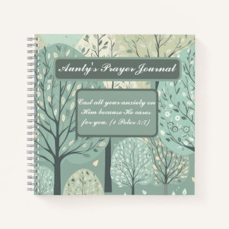 Personalized Notebook - Pastel Green Forest