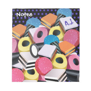 Personalized Notepad Candy Allsorts design