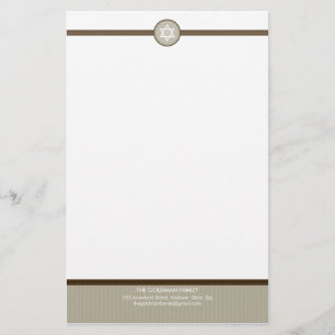 PERSONALIZED NOTEPAPER :: stripedstitch 2 Stationery