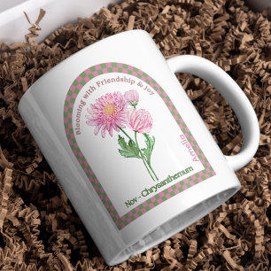 Personalized November Birth Month Flower Coffee Mug