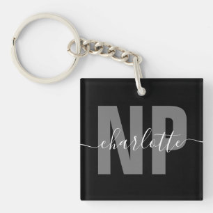 Personalized NP Nurse Practitioner Graduation Chic Key Ring