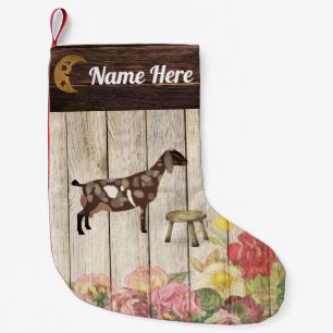 Personalized Nubian Dairy Goat Farm Small Christmas Stocking