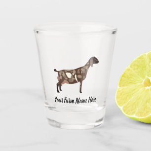 Personalized Nubian Dairy Goat Shot Glass