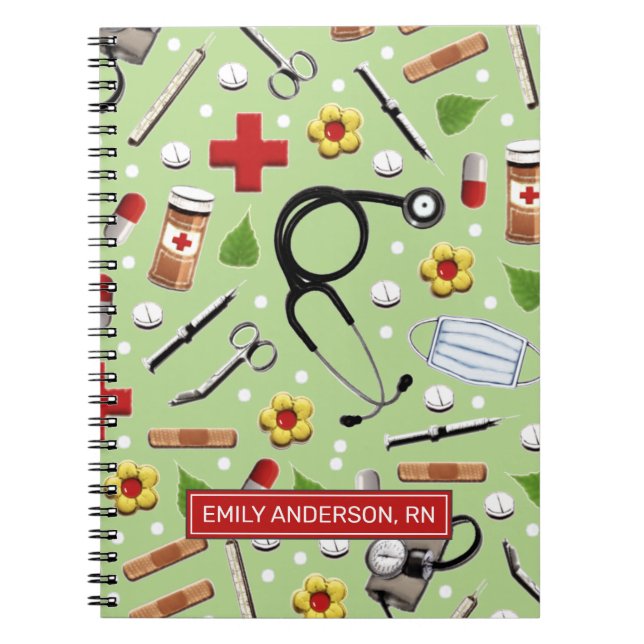 Personalized nurse gift ideas notebook (Front)
