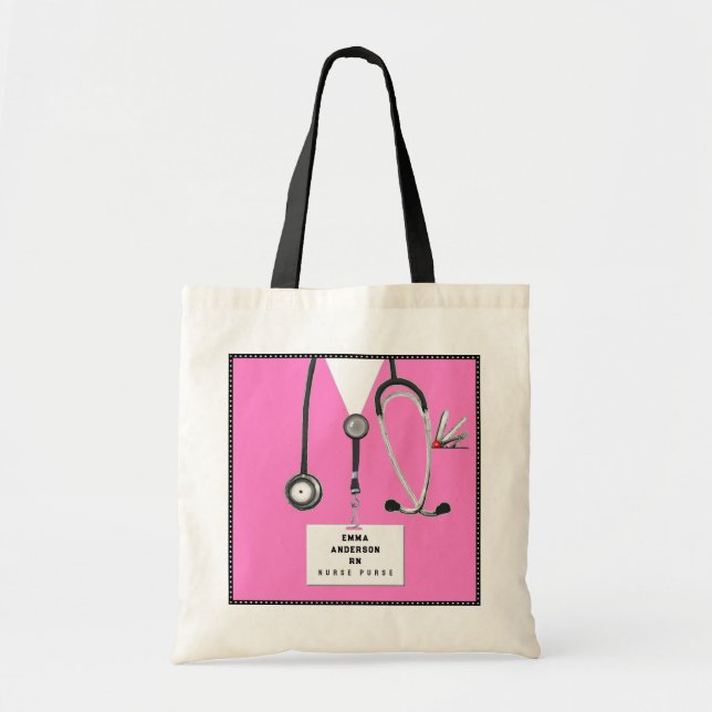 Personalized Nurse Gift Tote Bag (Front)