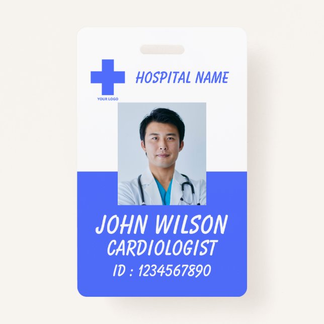 Personalized Nurse ID Badge for Hospital Employees (Front)