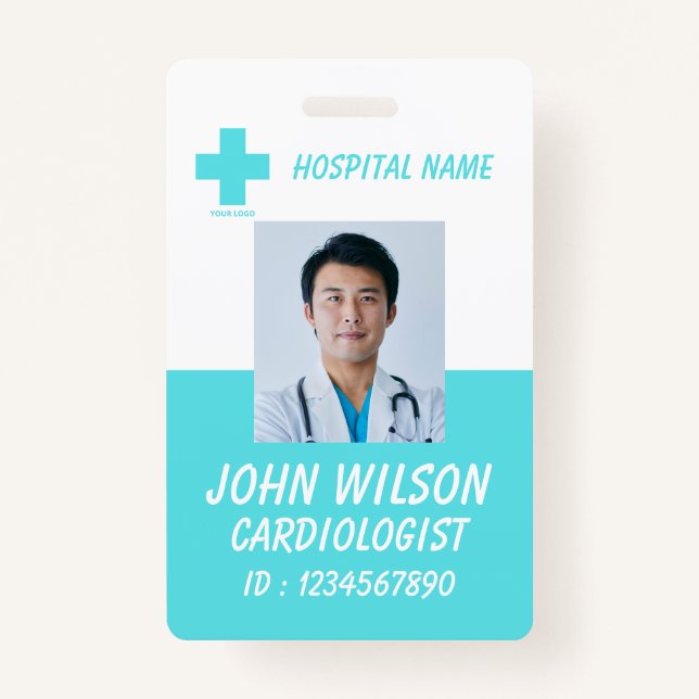 Personalized Nurse ID Badge for Hospital Employees (Front)