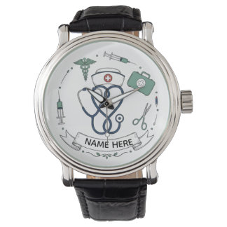 Personalized Nurse Name Watch