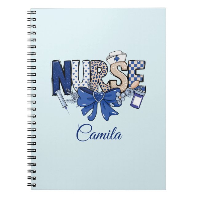 Personalized Nurse Notebook | Custom Nurse Journal (Front)