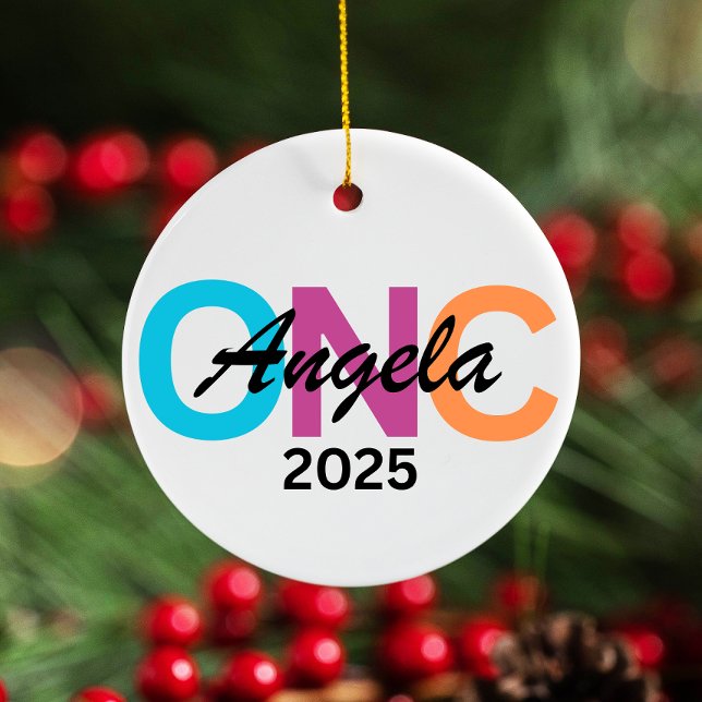 Personalized Nurse Ornament 2025, Custom ONC gift (Creator Uploaded)