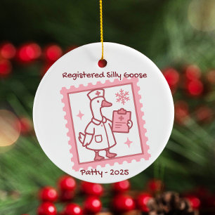 Personalized Nurse Ornament 2025, Silly Nurse