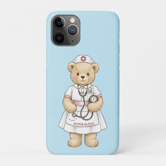 Personalized Nurse Teddy Bear Custom Name Nursing Case-Mate iPhone Case