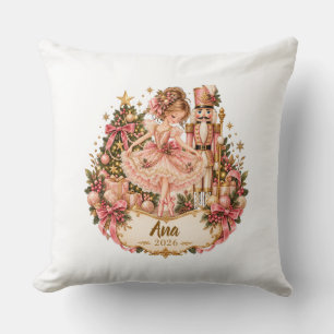 Personalized Nutcracker Ballerina Christmas Orname Cushion