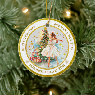 Personalized Nutcracker Ballet Christmas - Gift Ceramic Tree Decoration