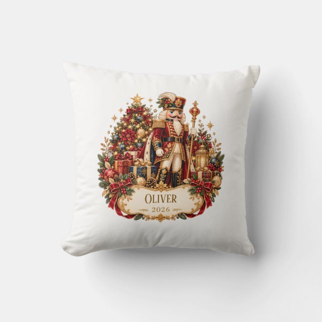 Personalized Nutcracker Christmas Blanket with Nam Cushion (Front)