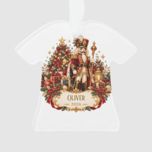 Personalized Nutcracker Christmas Blanket with Nam Ornament