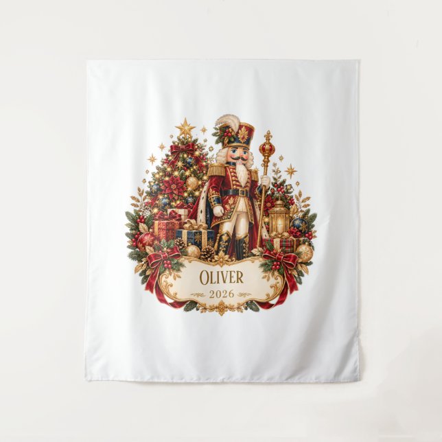 Personalized Nutcracker Christmas Blanket with Nam Tapestry (Front)
