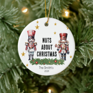 Personalized Nutcracker Christmas  Ceramic Tree Decoration