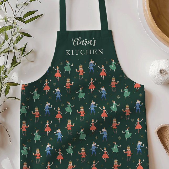 Personalized Nutcracker Cocktail Party Christmas Apron (Creator Uploaded)