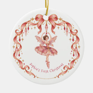 Personalized Nutcracker Fairy Christmas Ceramic Tree Decoration