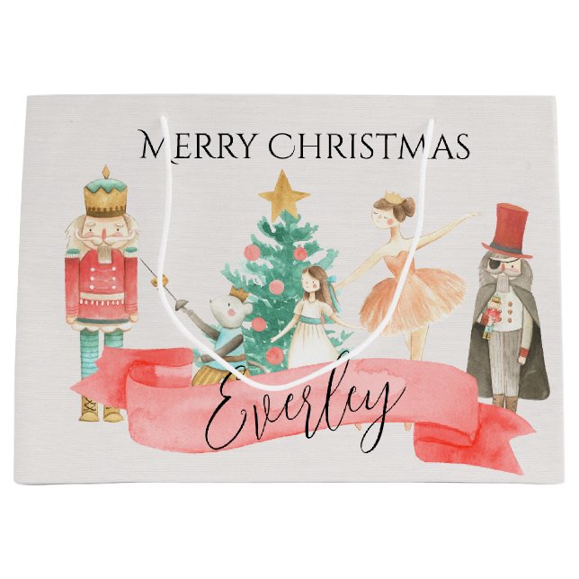 Personalized Nutcracker Theme Gift Bag (Front)