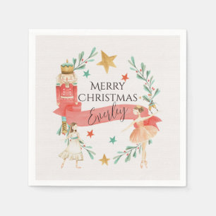 Personalized Nutcracker Theme Paper Napkins