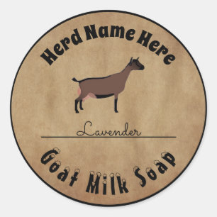 Personalized Oberhasli Goat Milk Soap Classic Round Sticker